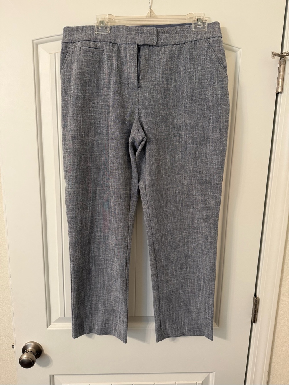 Investments Petites Blue Textured Dress Pants
